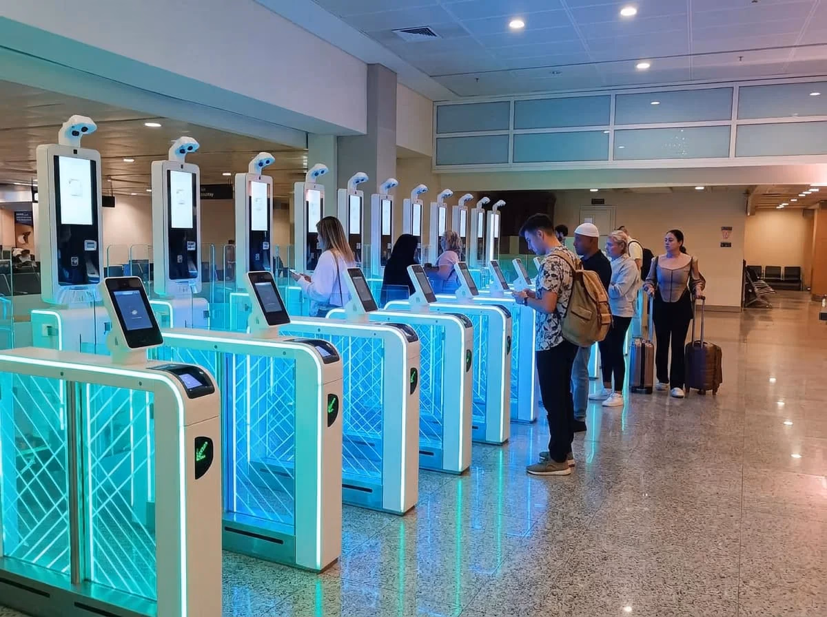 Immigration autogates at Bali Ngurah Rai Airport for travelers using e-VOA in 2026
